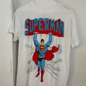DC Comics Superman Short Sleeve Tee - White and Red